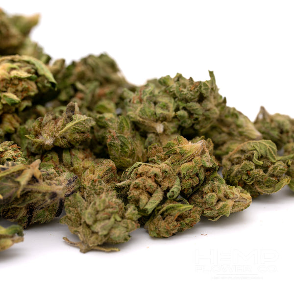 Pile of dried Guava Tartz THCa Flower Smalls hemp flower for wholesale sale